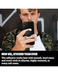 PopSockets PopGrip: Swappable Grip for Phones & Tablets - Aluminum Black