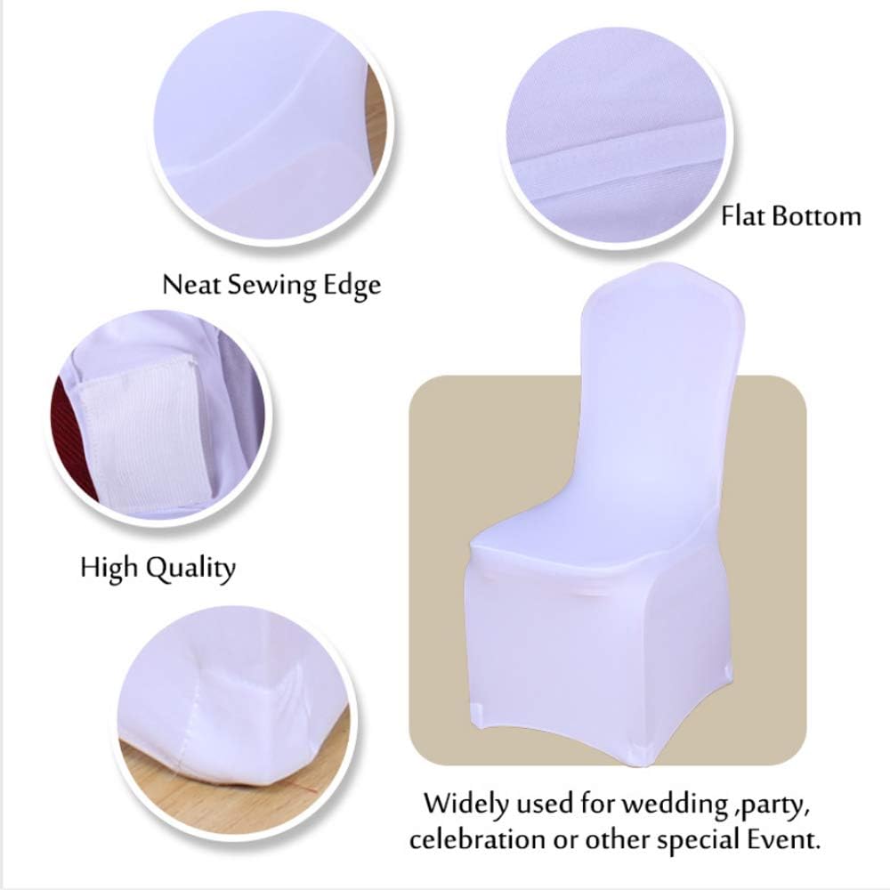 WENSINL Set of 50pcs White Stretch Spandex Chair Covers for Banquet Wedding Party Dining Decoration (50): Kitchen & Dining
