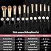 UNIMEIX 11 Pieces Makeup brushes Set Pro Synthetic Makeup Brush Contour Foundation Blending Eyeliner Eyeshadow Sponge Cosmetic Kits (Gold)