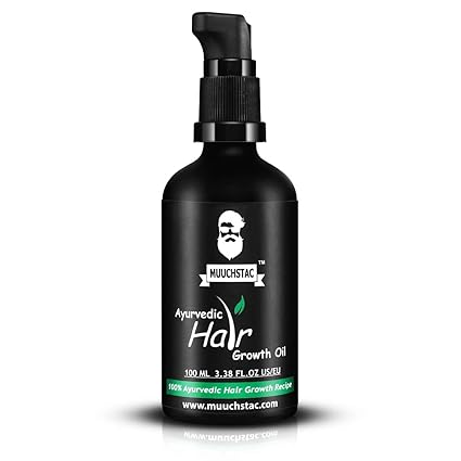 Muuchstac Ayurvedic Hair Growth Oil, Helps Grow New hair, Reduces DHT Productions, Controls hairfall, 100ml