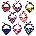 8 Pack Dog Bandanas & Dog Scarf, Triangle Pet Scarf Washable Reversible Plaid Printing Kerchief Neckerchief Handkerchief for Pet Dog Cat
