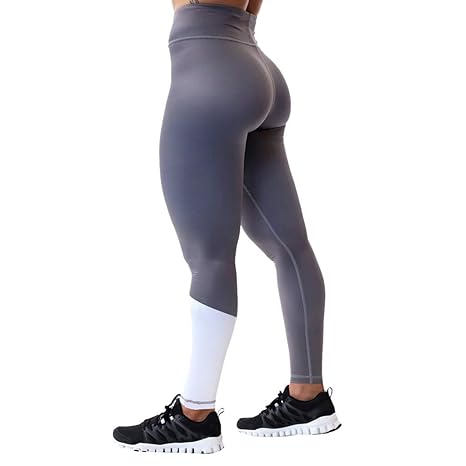 TianWlio Leggings Damen Frauen Blitz Workout Leggings Fitness Sport Gym Laufen Yoga Athletic Pants Grau S/M/L/XL