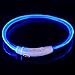 LED Dog Necklace Collar,USB Rechargeable Safety Waterproof Light up Adjustable Flashing Pet Neck Loop by fashion&cool
