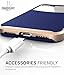 iPhone 8 Plus Case, iPhone 7 Plus Case, Vena [Harmony] Wave Texture [Hybrid Clear Back Panel][CornerGuard Drop Proof] Slim Fit Cover for iPhone 8 Plus, iPhone 7 Plus (Gold/Navy Blue)