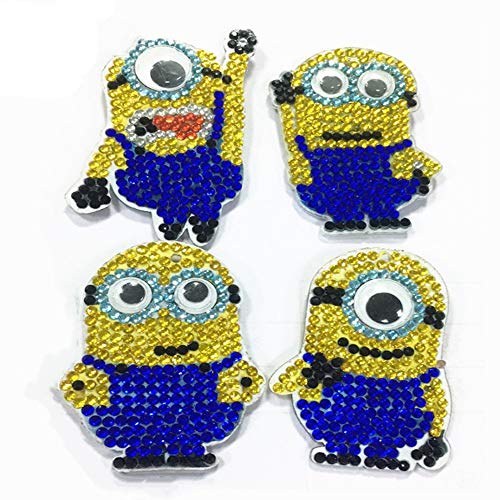 5D DIY Key Chains Diamond Painting Paint by Numbers KitsFull Drill Rhinestone Mosaic Making Decorative Props for Bags,Phone Straps(4 Pack)
