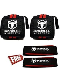 Combinaciones de muñequeras y correas elevadoras Iron Bull Strength