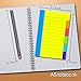 4 x 6 in Divider 60 ruled sticky notes with tag 2 pack, 10 colored bullet journal pens fine point tip markers, Organizing School & Office Supplies, Sticky Journals Page tabs, 6 Assorted Vibrant Colors