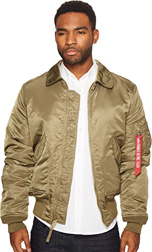 Alpha Industries Men s CWU 45/P Slim Fit Jacket, Vintage Olive, Large