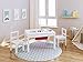 UTEX 2-in 1 Kids Large Table with Storage for Older Kids, Construction Table for Kids,Boys,Girls, White