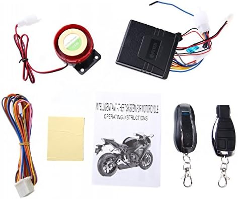 Prime Autobots® Motorcycle Bike Anti-theft Security Alarm System Remote Control Engine Start (Black A)