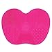 LYNN Silicone Makeup Brush Cleaning Mat, Makeup Brush Cleaner,Makeup Brush Cleaner Pad,Cosmetic Brush Cleaning Mat Portable Washing Tool Scrubber with Suction Cup (Rose-Big Size)