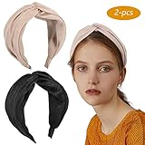 2 Pack Knot Headband Wide Print Hairband Fashion Hair Accessories for Women Girls (Type c)