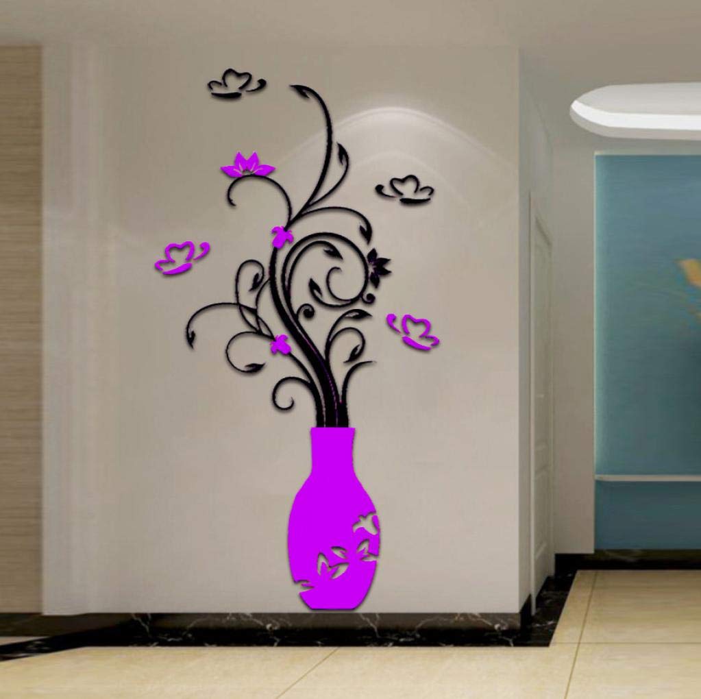 Blumen In Pink Wandtattoo Aufkleber Fenster Bad Fliesen Spiegel Raufaser Sticker