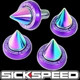 5 Pc Spiked Washer/Bolt Fender/Bumper Engine Dress Up Kit P4 Purple/Neo Chrome for Chevrolet Cruze