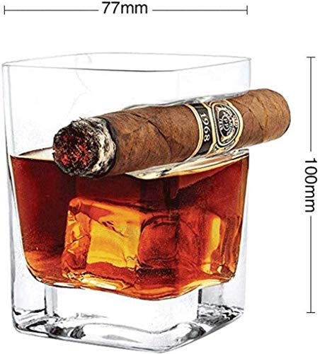 AMAZOM Zigarren-Whiskygläser Mit Zigarrenhalter-Set Mit 4 Kristall-Whiskygläsern, Premium-Rocks-Glas, Trinkglas Für Cocktails, Scotch – Bild 7