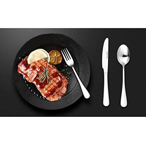 image for Flatware Silverware Set Stainless Steel, 40 Pieces Elegant Cutlery Set