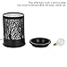 Foromans Wax Melts Candle Warmer Classic Black Metal Forest Design Fragrance Oil Warmer Lamp for Home Décor