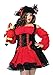 Leg Avenue Women's Plus Size Vixen Pirate Wench with Velvet Double lace up Corset Dress, Red/black, 3X/ 4X