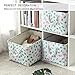 Tegance Storage Baskets Bins for Organizing, Foldable Sturdy Fabric Basket W/Handles, Large Rectangular Decorative Storage Basket for Shelves Nursery Closet Toy Blanket (3 Pack 15.7x11.8x8.3)