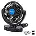 Car Fan for Truck 12V Cooling Fan Protable Auto Fan 360 Rotating Low Noise for Most Vehicles