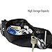 Waist Bag Bum Bag Fitness Belt, Large Capacity Lightweight Fanny Pack For Women, Sweat Proof Running Belt For Men,Breathable Adjustable Straps,Fits Phone,Personal Items for Running,Hiking,Biking,Black