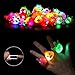Light Up Rings Birthday Party Favors for Kids Prizes Flashing 24 Pack LED Jelly Rings Novelty Bulk Toys Boys Girls Gift Glow in The Dark Thanksgiving Christmas Party Supplies