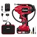Tire Inflator Air Compressor, 20V Cordless Car Tire Pump with Rechargeable Li-ion Battery, 12V Car Power Adapter, Digital Pressure Gauge, Avid Power primary