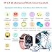 Waterproof Smart Watch Phone Boys Girls - Kids Smartwatch with LBS Position Tracker SOS Voice Chat Camera Game Flashlight Alarm Clock Children Sports Digital Students Wrist Watch Birthday Gifts, Pink