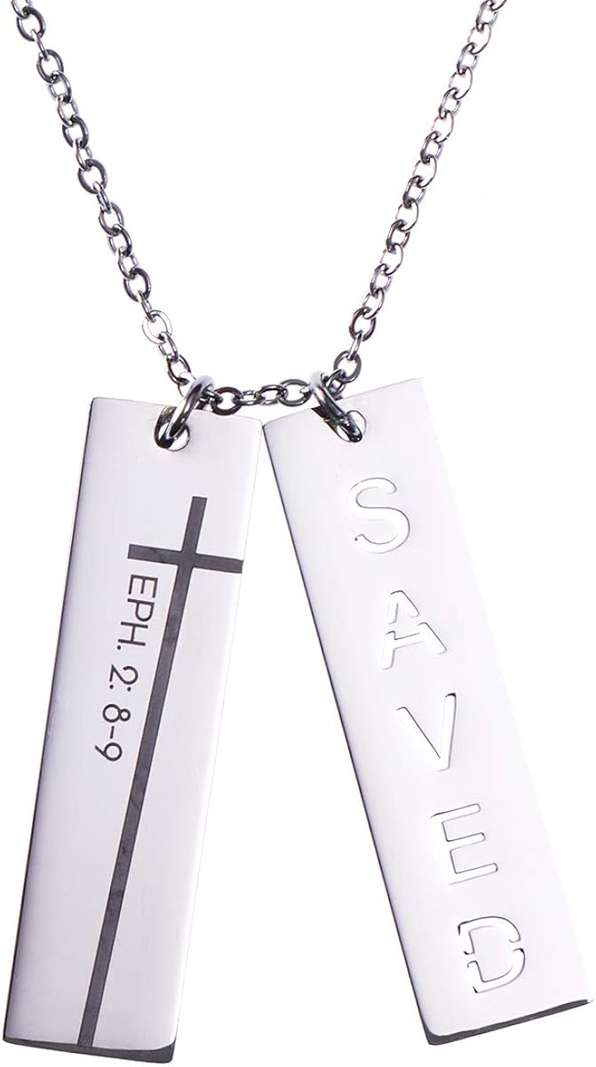 Christian Art Gifts Inspirational Womens Necklace Scripture Double