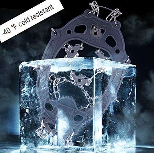 25 Spikes Crampons Ice Cleats Traction Snow Grips Black Color X-Large Size for Boots Shoes,Anti-Slip Stainless Steel Spikes,Microspikes for Hiking Fishing Walking Climbing Jogging Mountaineering. - Thumbnail 5