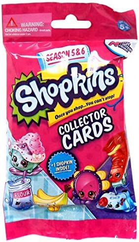 Shopkins Season 5 & 6 Collector's Cards 14 cards and 1 Figure 1 pack
