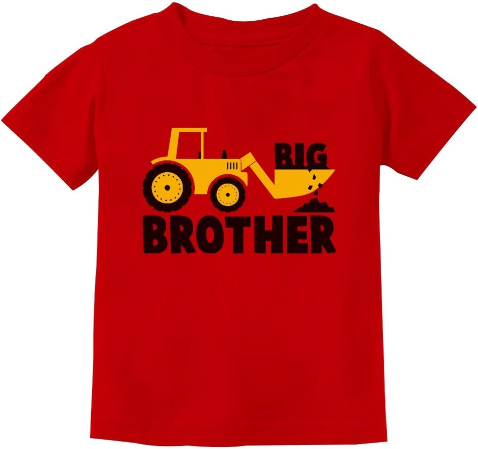 Big Brother Gift for Tractor Loving Boys Toddler/Infant Kids T-Shirt + Stickers