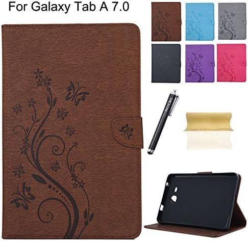 Samsung Galaxy Tab A 7.0 T280 Case,Gkin PU Leather [KickStand] Case Cover with Flip Folio Wallet Simple Cover Case for Samsung Galaxy Tab A 7.0 T280(Brown)