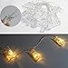 Photo Clips String Lights 20 LED Warm White - Battery Powered Hanging Photo String Display String for Picture, Cards, Artwork, Home Decor Display