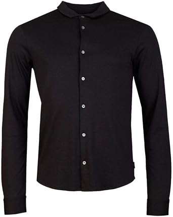 armani black shirt slim fit