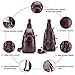 CHARMINER Sling Bag, Leather Chest Bag Crossbody Shoulder Business Backpack Outdoor