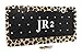 JR2 Premium Bling Brown/Black Leopard(Brown Cap-A Type) Crystal Diamond Rhinestone-Metal Chrome License Plate Frame