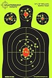 50 Pack - 12 x 18 inch Silhouette - Splatterburst Shooting Targets - Gun - Rifle - Pistol - AirSoft - BB Gun - Pellet Gun - Air Rifle (Sports)