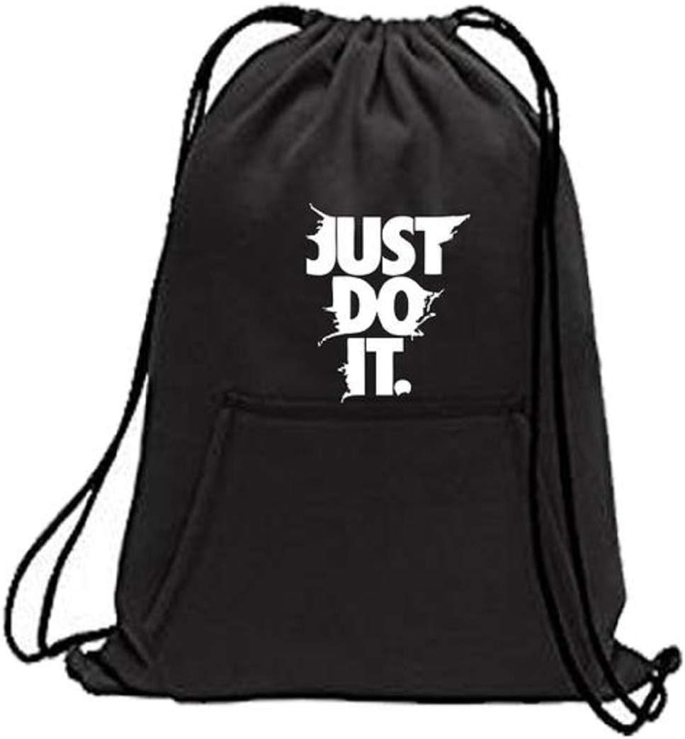 Cotton Printed Just Do It Drawstring Sports Bags