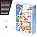 MetroTen Marble Run Toy Maze Ball Game Set for Kids, 130 Pieces with 30 Marbles, Race Coaster Educational Construction Building Blocks by