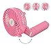Topwell Handfan Rechargeable Fans Portable Handheld Mini Fan Battery Operated Cooling Fan Electric Personal Fans Foldable Fans with 18650 Battery for Home and Travel (Pink)