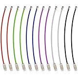 Keychain, Wisdompro 12 Pack of 4.3 Inches Stainless Steel Wire Ring 2mm Cable Loop Rings for Hanging Luggage Tag, Keyrings and ID Tag Keepers (Pack of 12-4.3 inch)