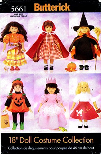 Butterick Sewing Pattern 5661 - 18" Doll Costume Collection