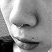 WensLTD Seamless Hinged Segment Sleeper Clicker Ring Hoop Ear Lip Nose Septum Piercing (Black)