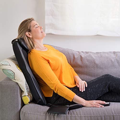 Shiatsu Chair Massager for Back and Neck with Heat - Car Seat Massage Pad Cushion Perfect for Full Body - Portable Kneading Rollers Electric Back Vibration Massager for Office Chair