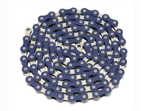 Lowrider YBN Chain 1/2x1/8x112 Blue/Chrome. for Bicycle Chain, Bike Chain, Bikes, Beach Cruiser, Chopper, limos, Stretch, BMX, Track Fixie Bicycles