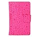 KuRoKo Slim Classic Flip PU Leather Folio Case for RCA Voyager II 7 / RCA Voyager 7 (2016, 2017) / RCA 7 Voyager Pro Tablet (Cute Hot Pink)