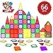 MOBIUS Toys Magnetic Blocks 66 Piece Set - Magnetic Tiles for Kids, with Strong Metallic Rivets - 3D Various Magnetic Shapes That Build - Magnet
