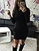 OVERMAL Women Hooded Hoody Sweatshirt Bodycon Hoodies Pullover Dress (Asia XL=US10=UK14=EU40, Black)