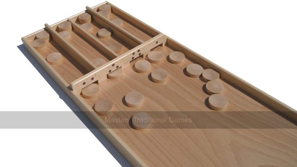 Masters Club Dutch Shuffleboard FullSize Beech Sjoelbak with Concave